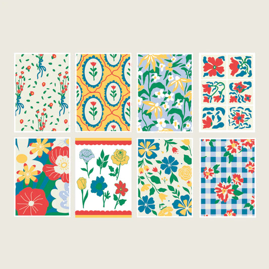 Kit de peinture au numéro 8 cartes - Rêveries florales — Salut Irène , Lyon