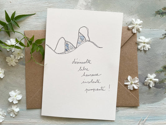 Carte et enveloppe Pimpante