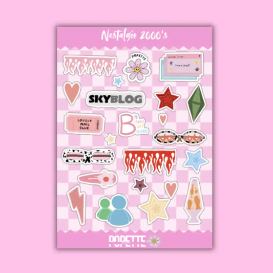 Planche de stickers Nostalgie 2000