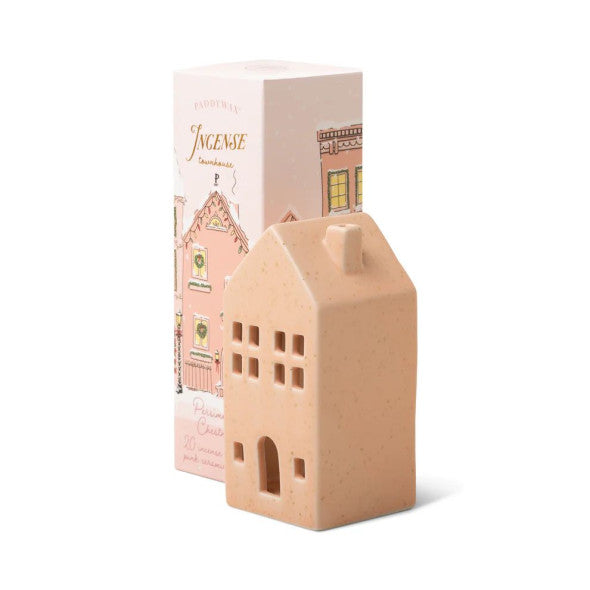Porte-bougie et encens - Maison rose