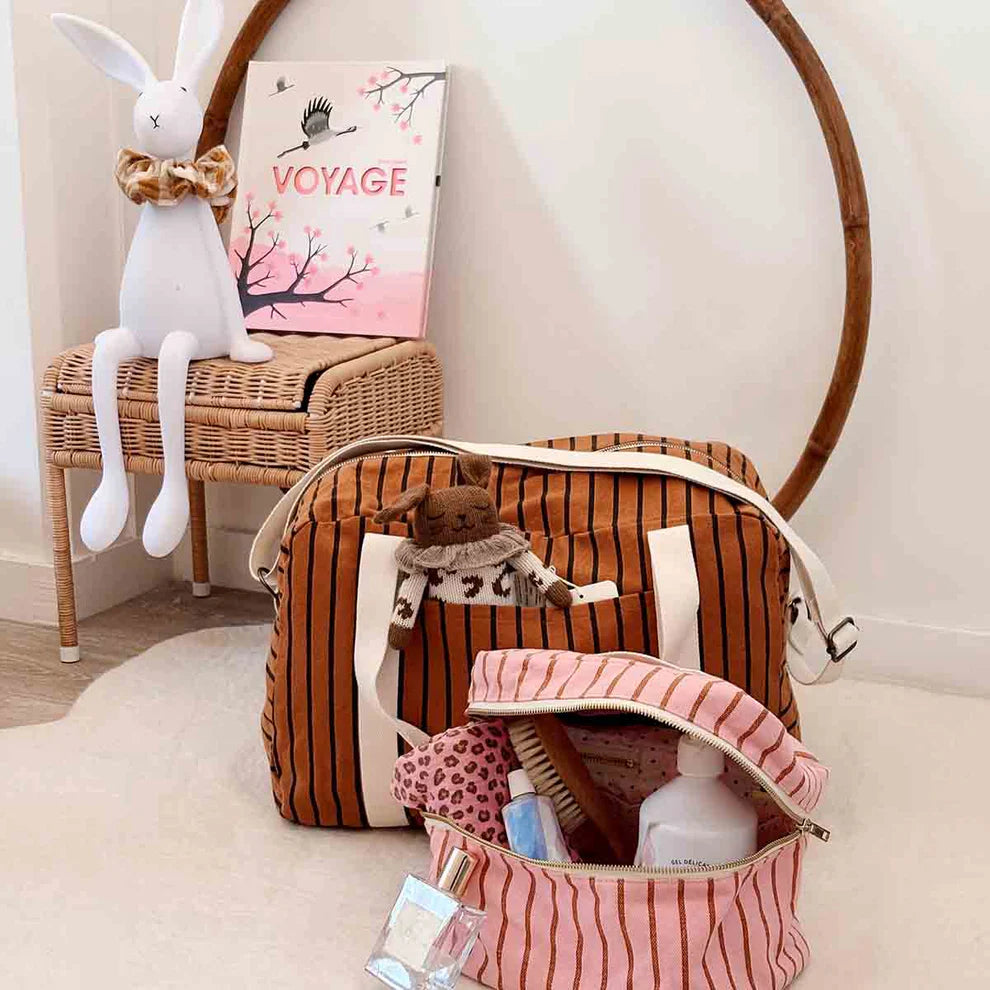 Vanity Oona - Rayure pecan/strawberry