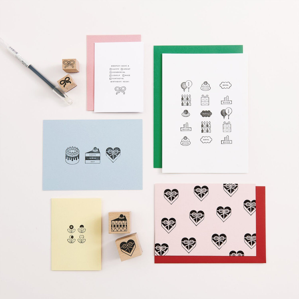 Kit de 23 tampons + encre Eye candy - Happy birthday