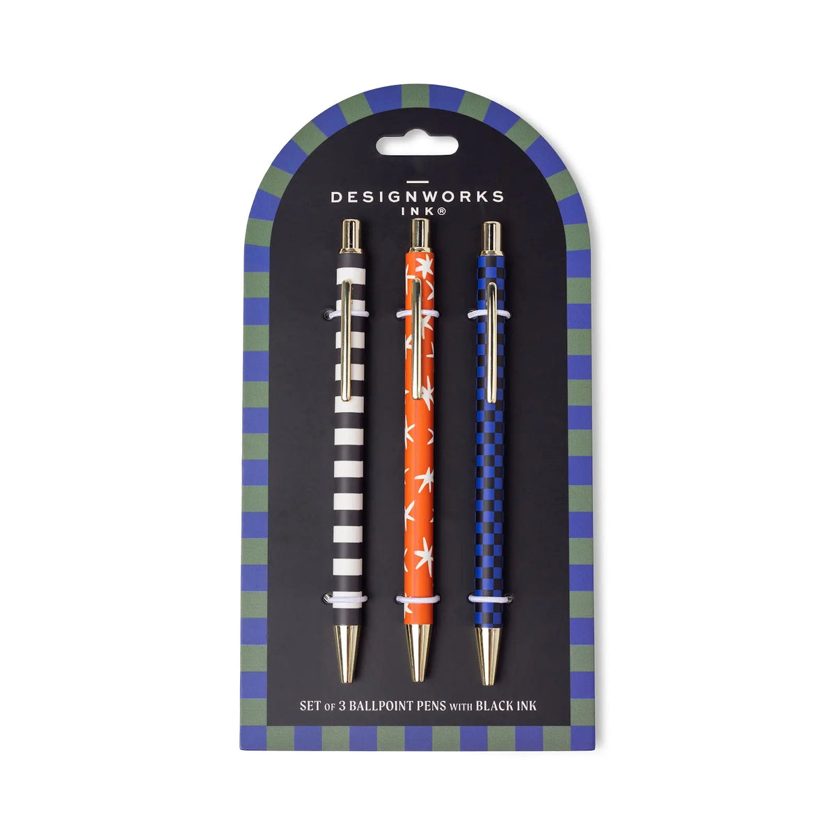 Set de 3 stylos A dopo - Stripe, star, check