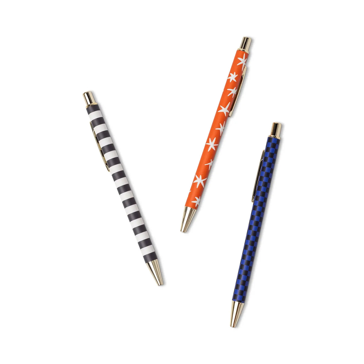 Set de 3 stylos A dopo - Stripe, star, check