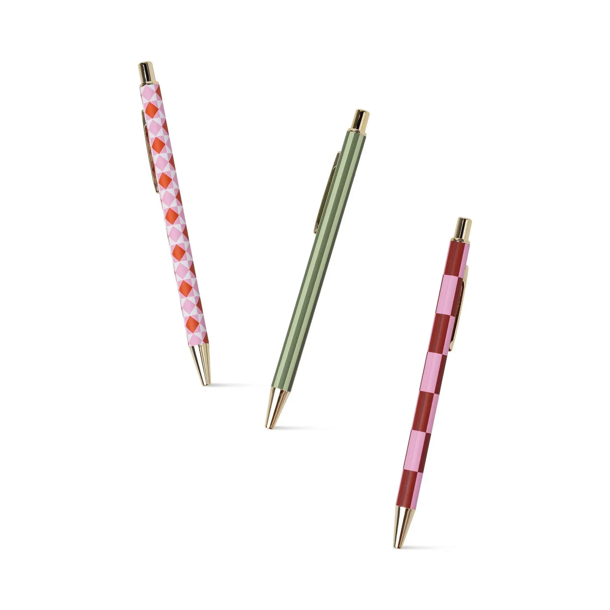 Set de 3 stylos A dopo - Diamond, stripe, check