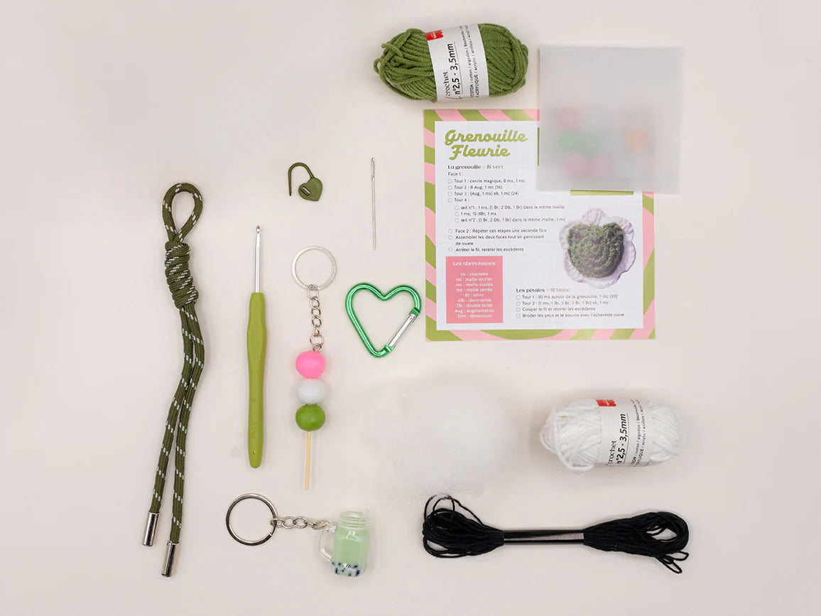 Kit crochet pour débutant - Bag Charms - Matcha club