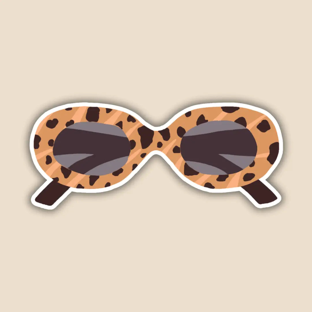 Sticker Lunettes léopard