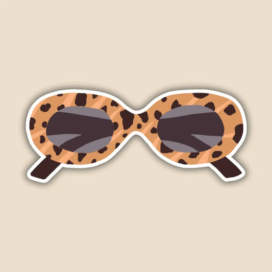 Sticker Lunettes léopard