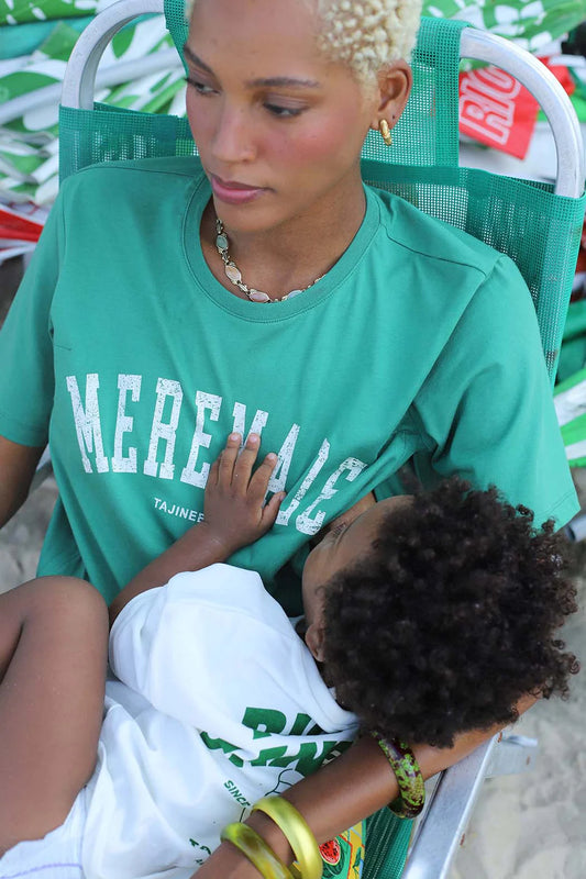 T-shirt d'allaitement Meremade verde - Taille XS