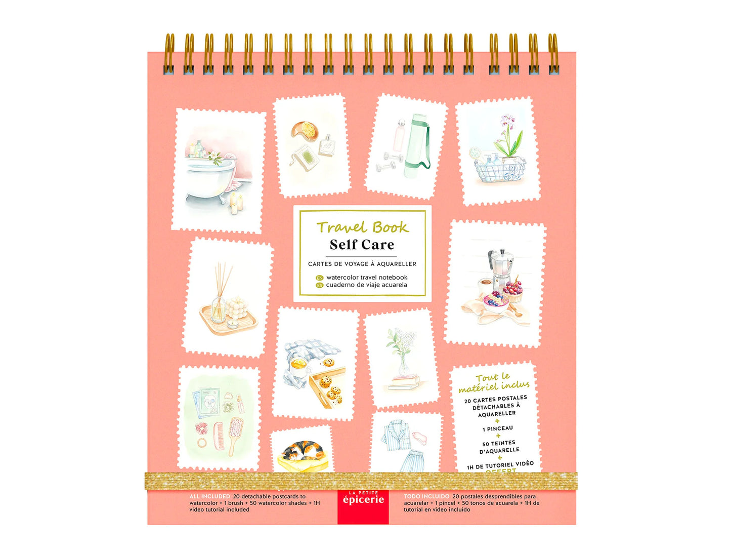 Carnet aquarelle travel book - Self-care