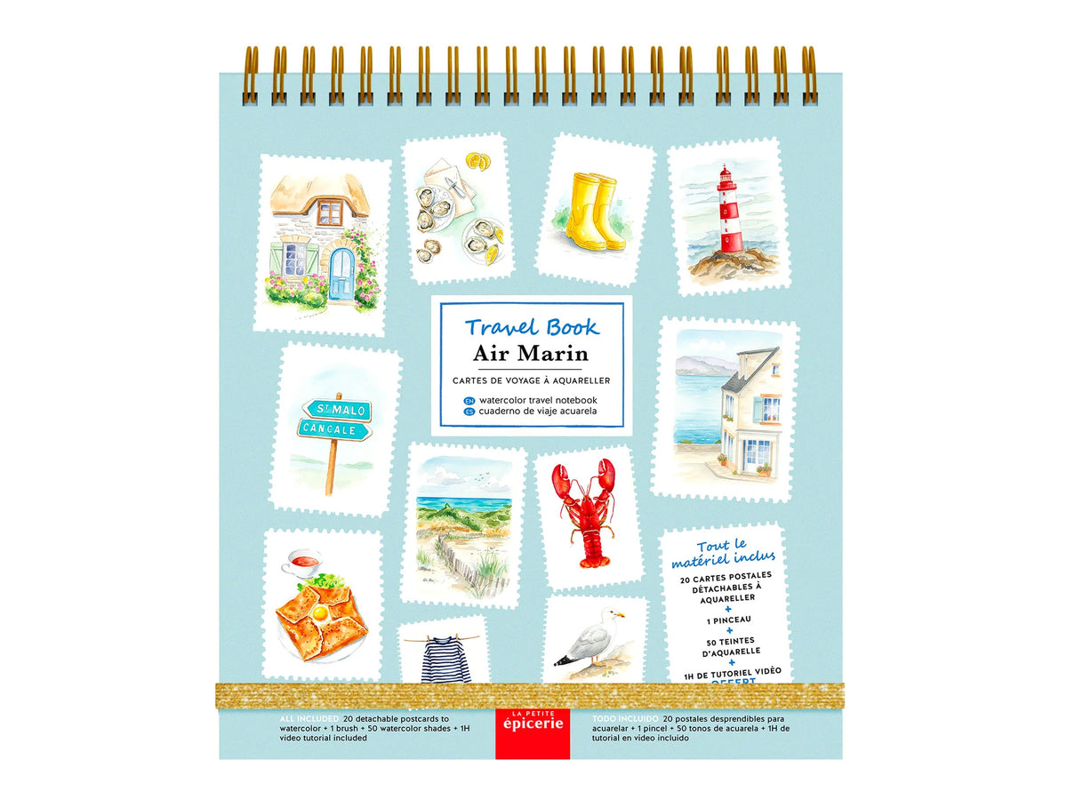 Carnet aquarelle travel book - Air marin