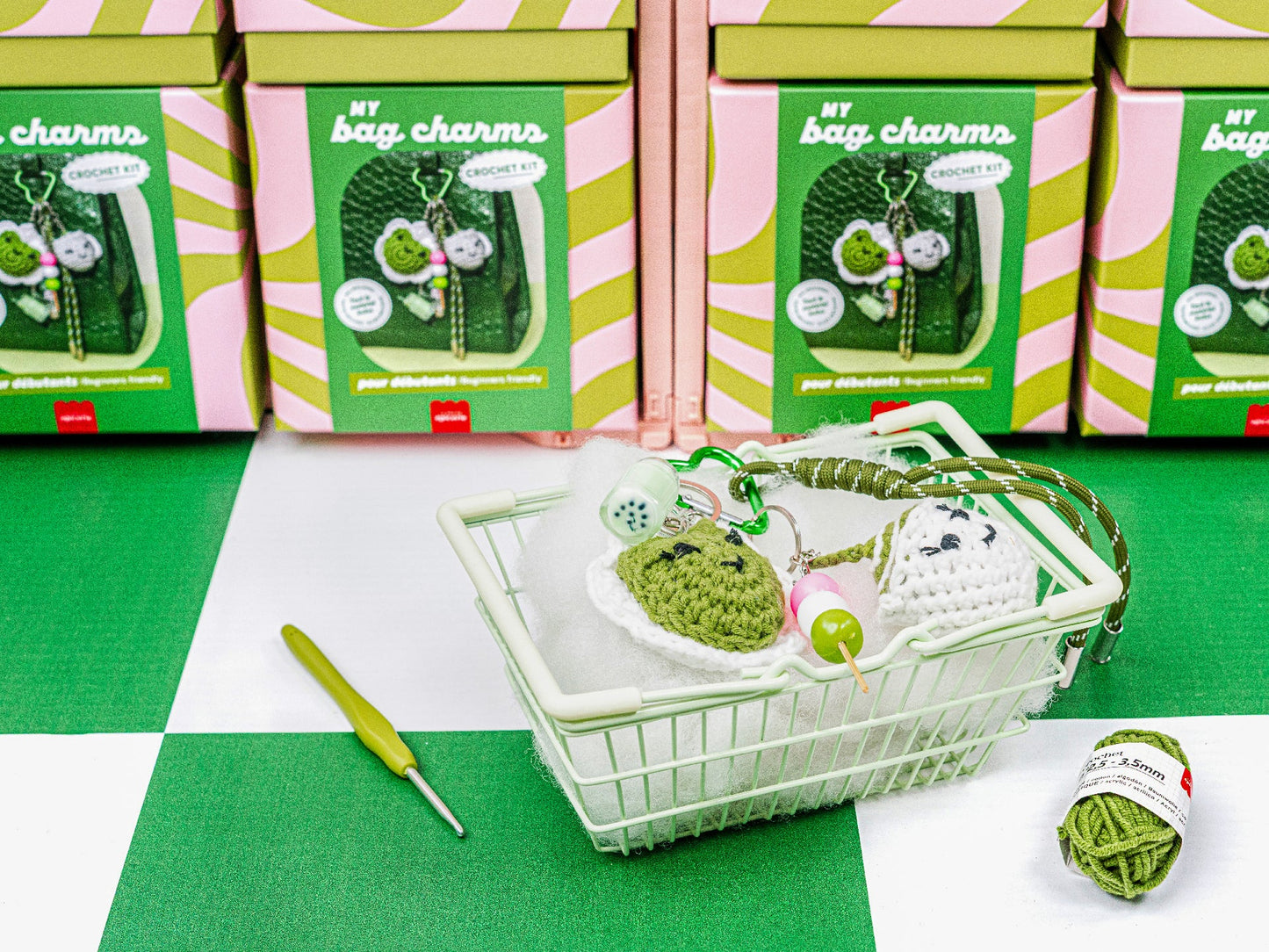 Kit crochet pour débutant - Bag Charms - Matcha club