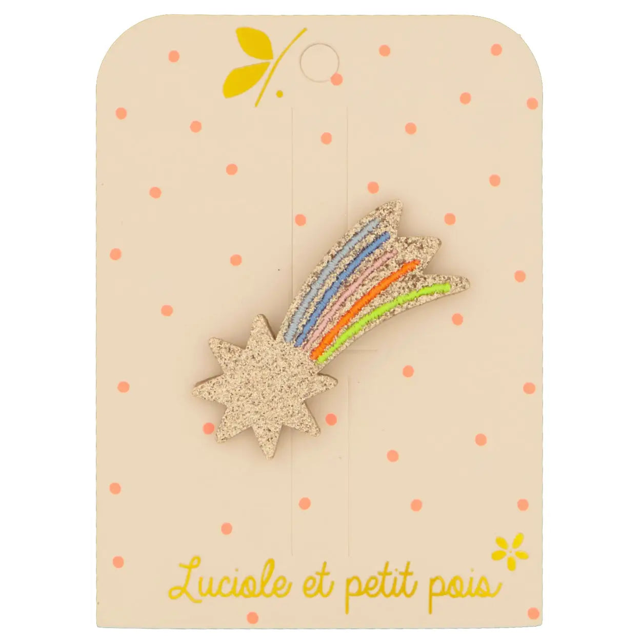 Barrette étoile filante - Multicolore jaune