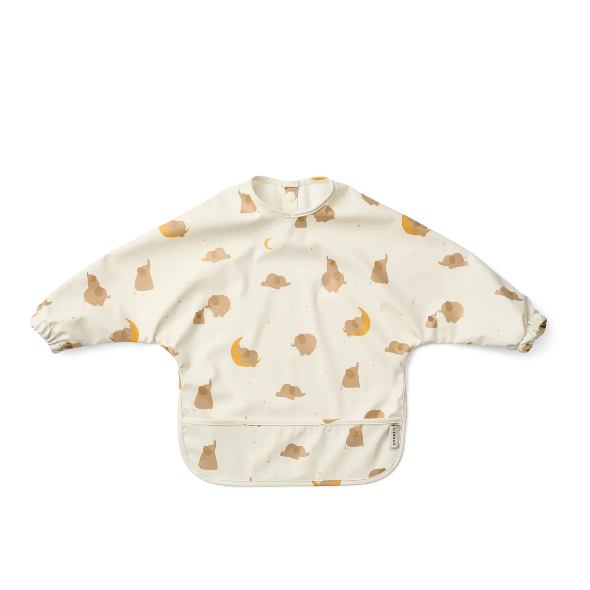 Bavoir/tablier à manches - Elephant / Creme de la creme