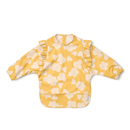 Bavoir/tablier à manches - Flower / Lemon yellow — Liewood , Lyon