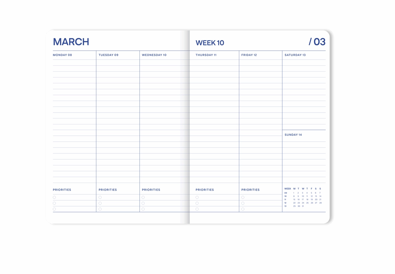 Agenda scolaire 18 mois 2026/2027 - Sun yellow