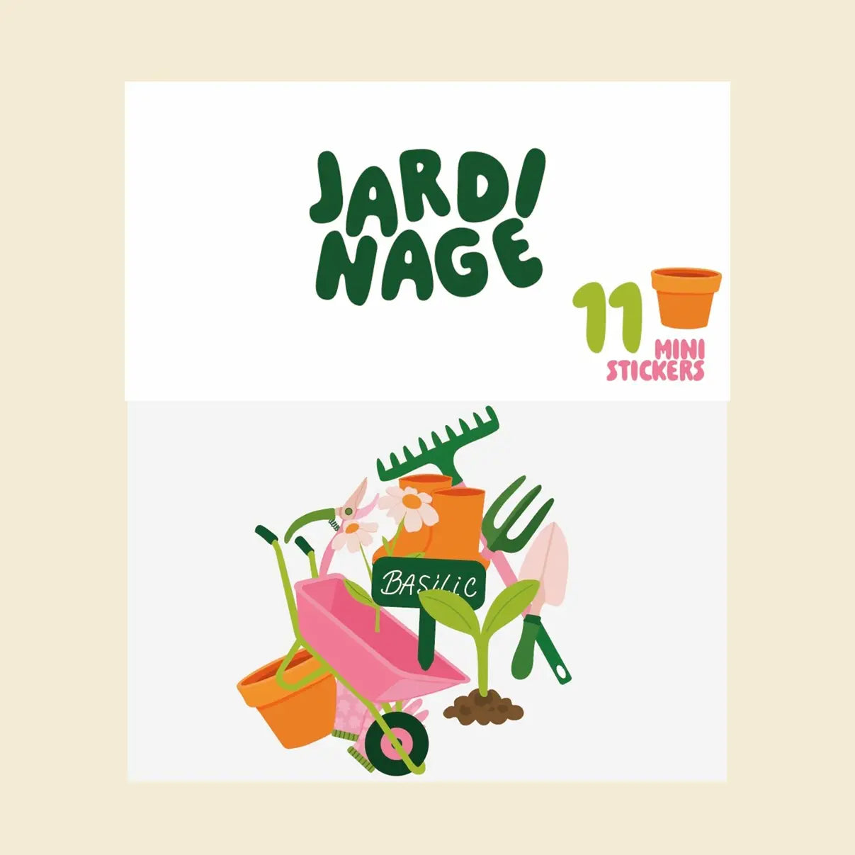 Lot de stickers - Jardinage