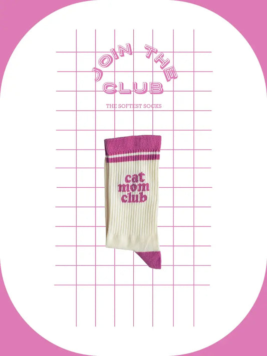 Chaussettes - Cat mom club rose - Taille 37/41