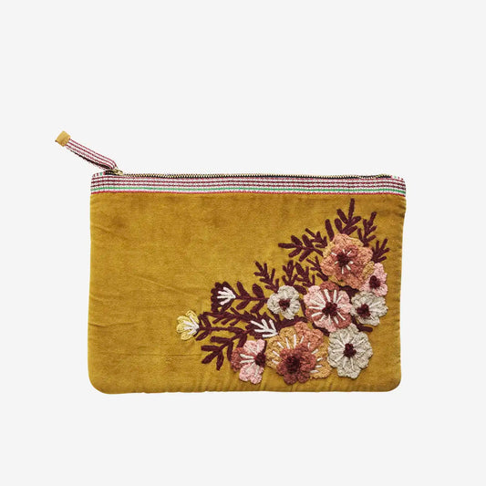 Housse pour tablette brodée - Golden yellow — Madam Stoltz , Lyon