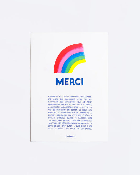 Affiche Merci - Arc-en-ciel
