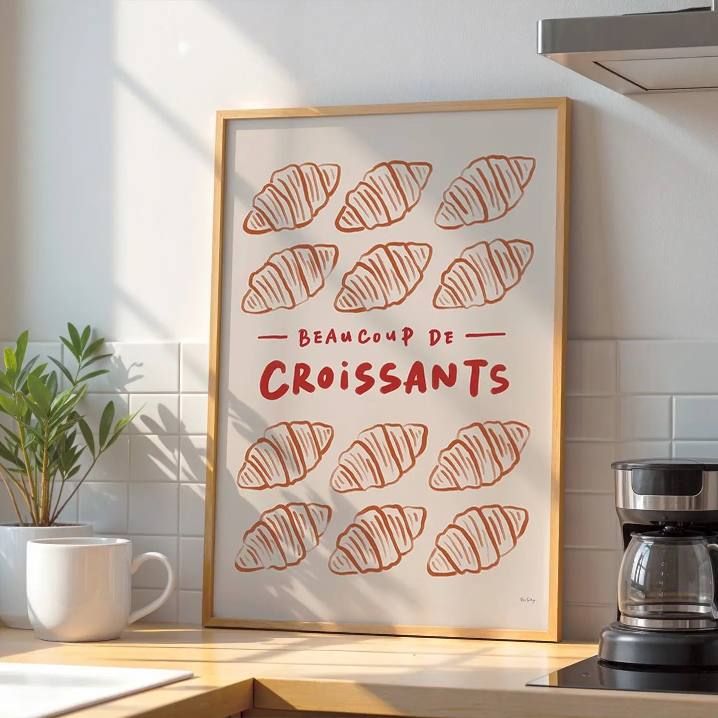 Affiche A4 - Beaucoup de croissants — Rio Soléy , Lyon