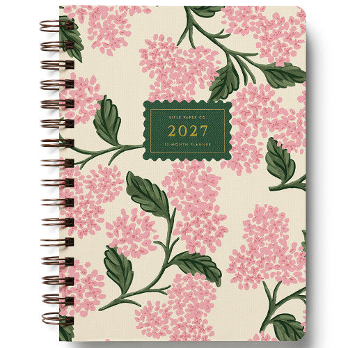 Agenda spirale 2027 - Pink hydrangea - Rifle Paper