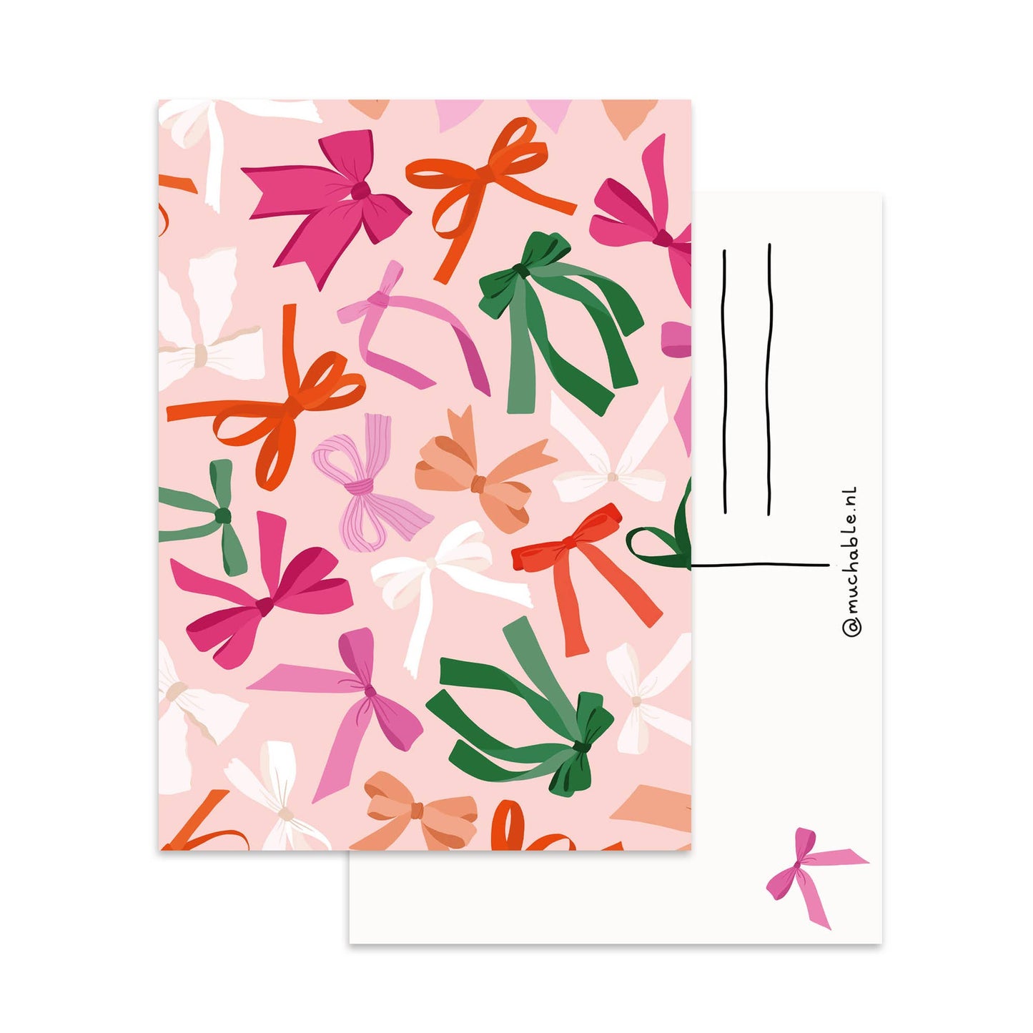 Carte postale - noeuds festifs/noeuds