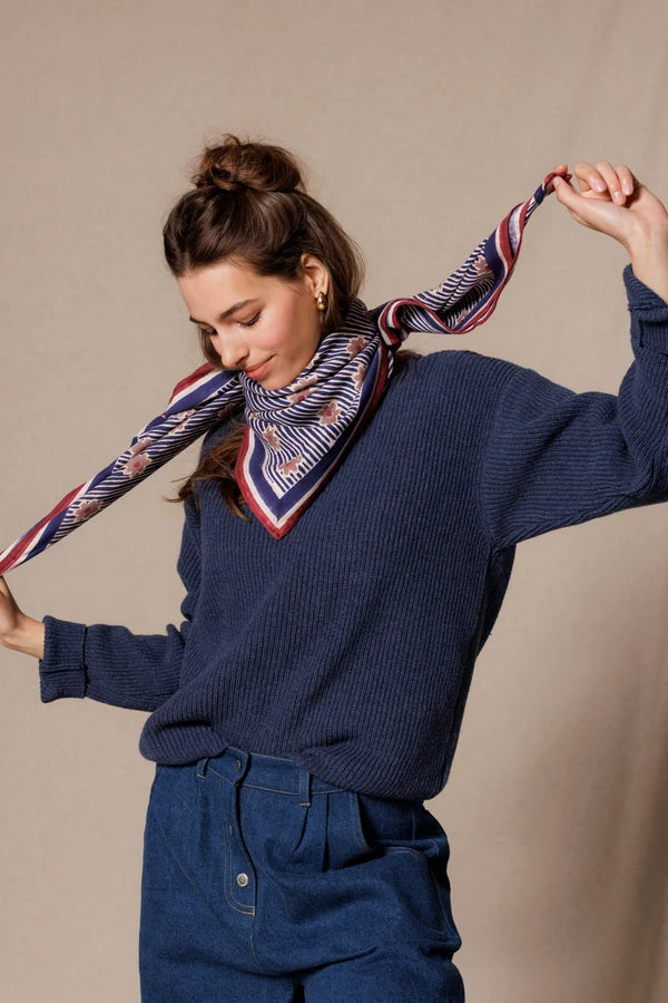 Big foulard Latika - Anna indigo
