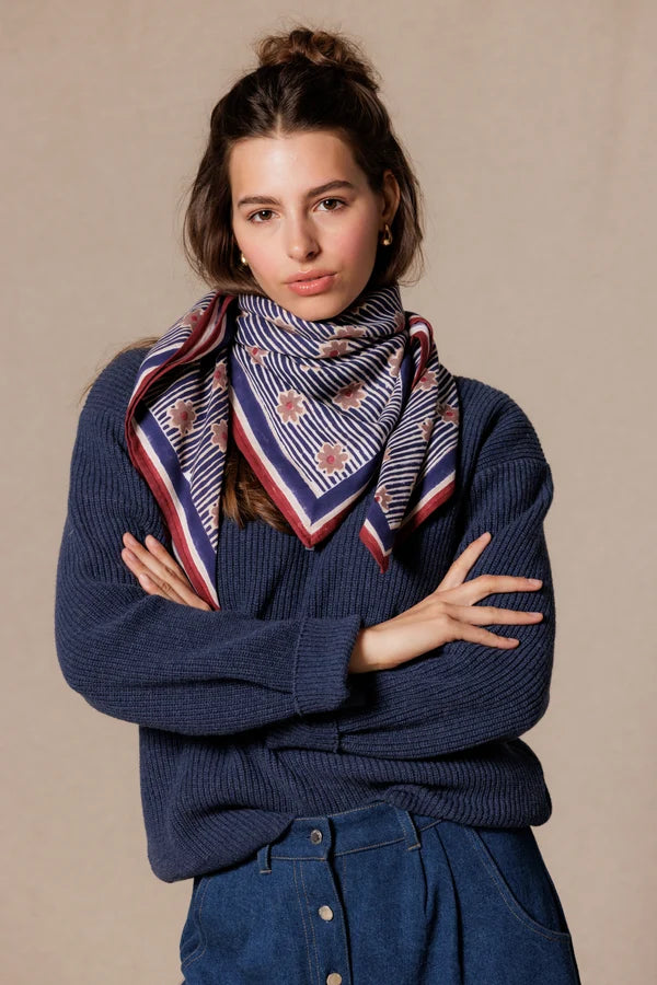 Big foulard Latika - Anna indigo