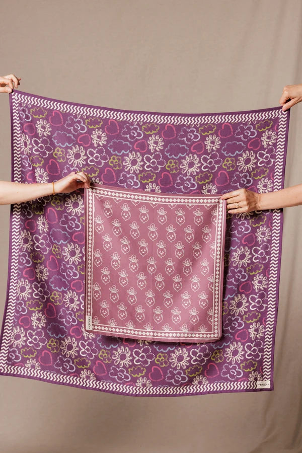 Small foulard Manika - Roots taupe