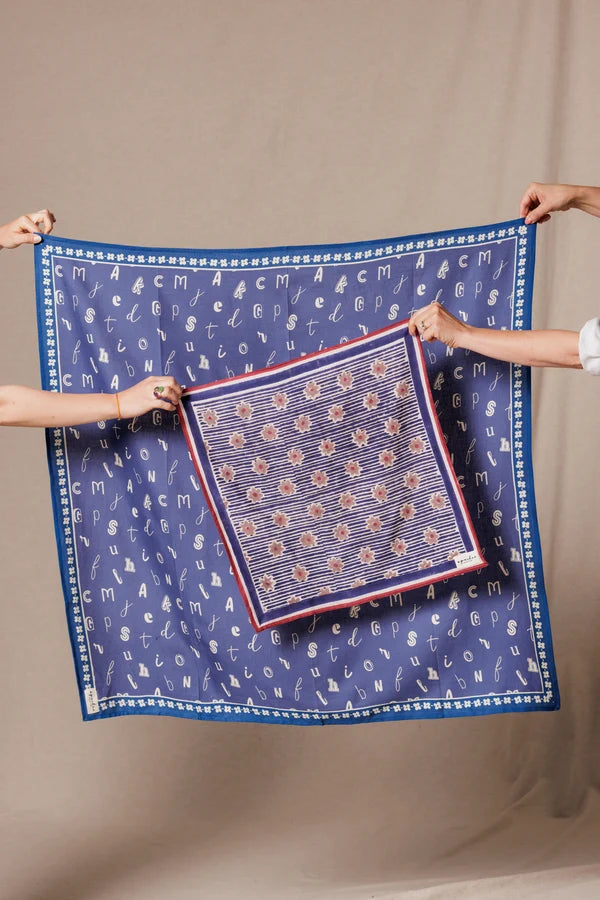 Small foulard Manika - Anna indigo