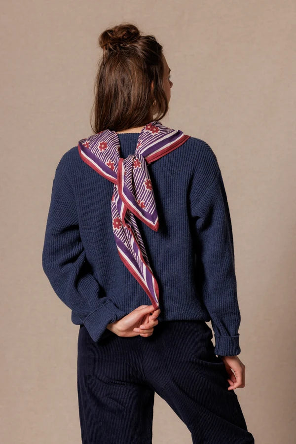 Big foulard Latika - Anna groseille