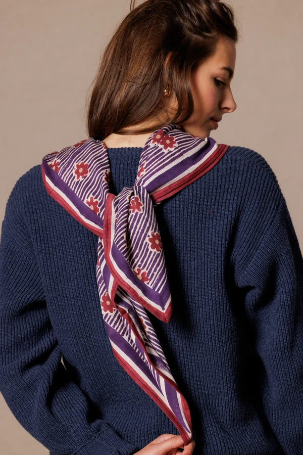 Big foulard Latika - Anna groseille