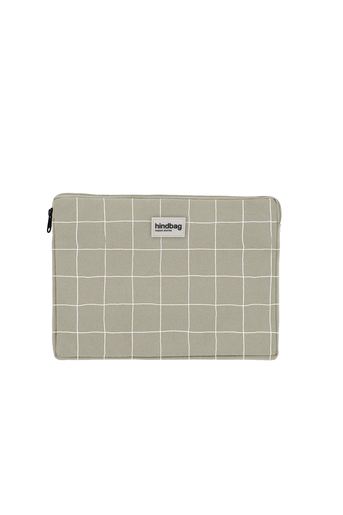 Housse d'ordinateur Ava S - Carreaux vert argile/blanc — Hindbag , Lyon