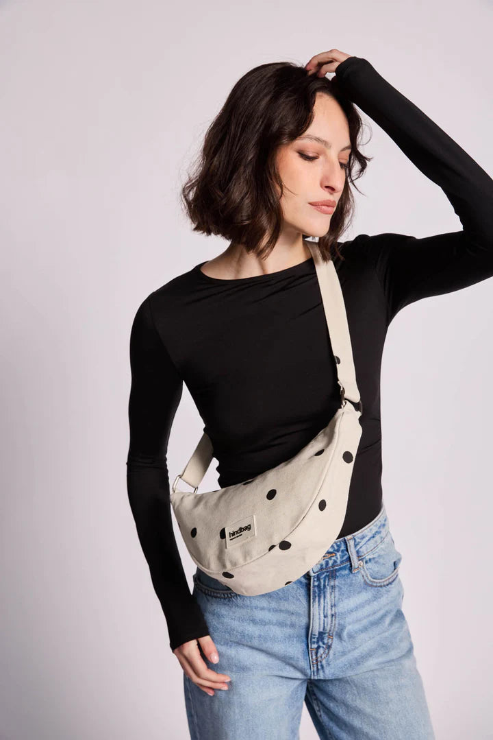 Sac banane Andrea - Pois écru