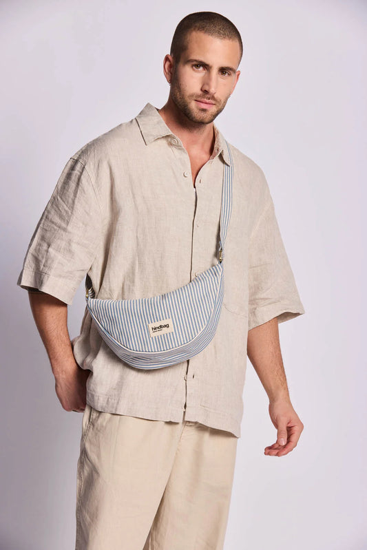 Sac banane Andrea - Rayures bleu