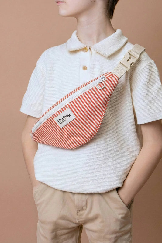 Sac banane enfant Augustin - Rayures rouge