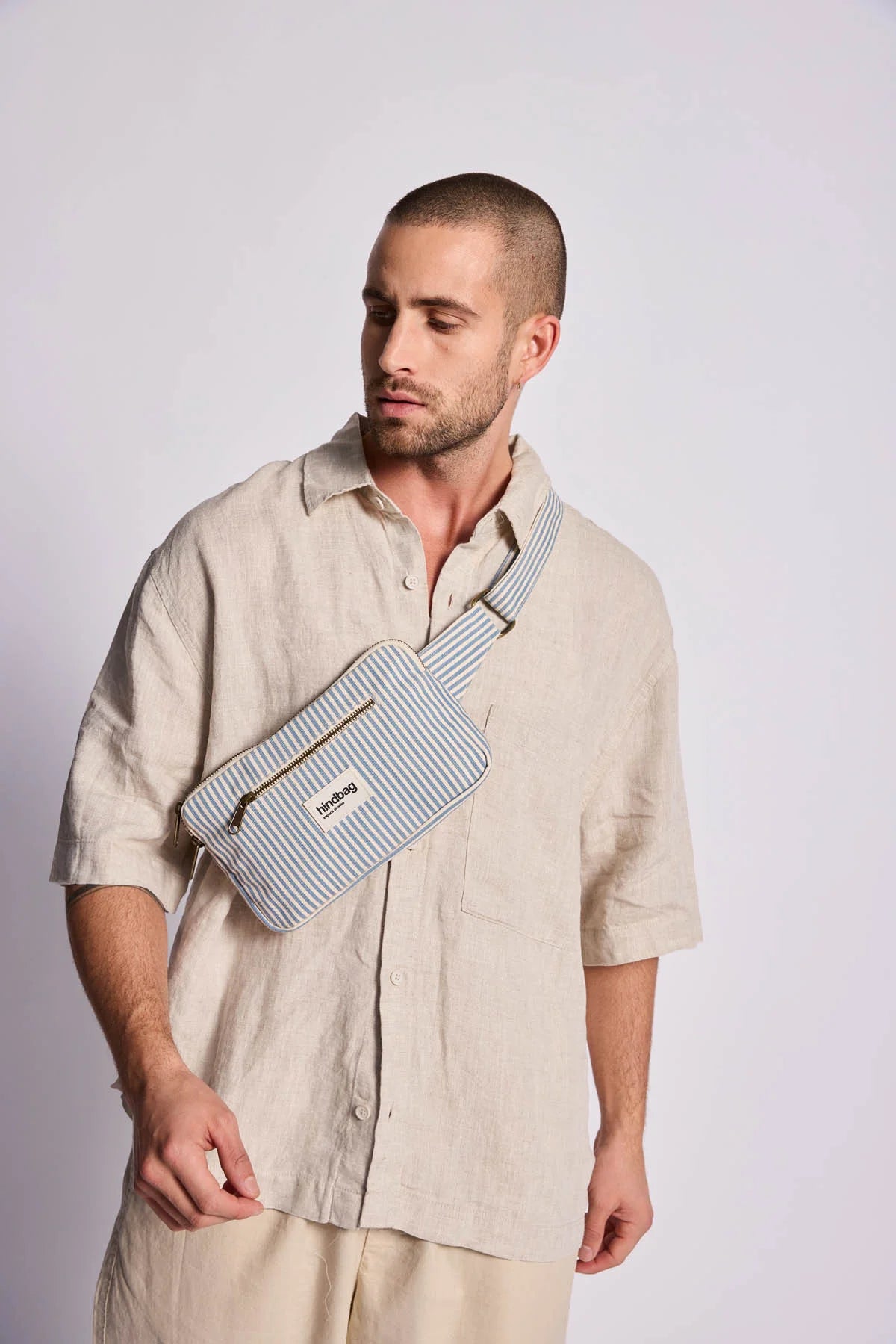 Sac banane Harry - Rayures bleu