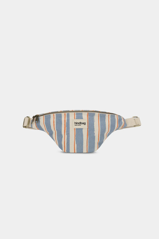 Sac banane Olivia - Rayures orange et bleu