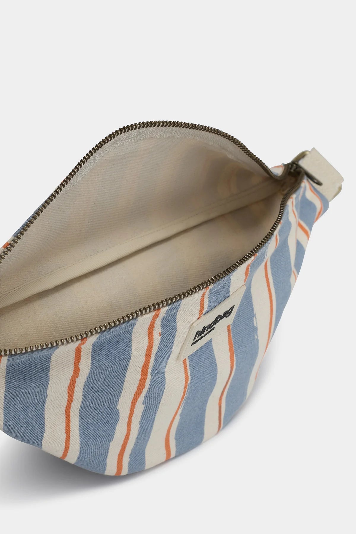 Sac banane Olivia - Rayures orange et bleu