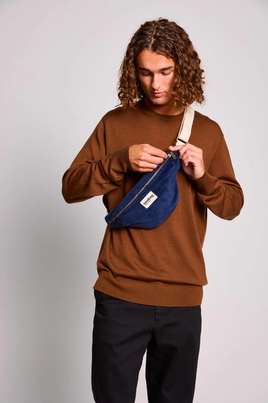 Sac banane Olivia - Velours marine