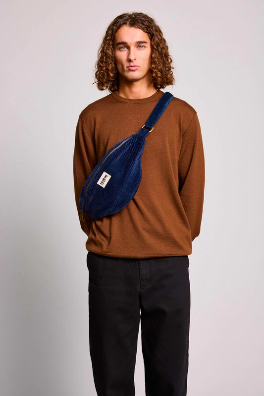 Sac banane Sasha - Velours marine