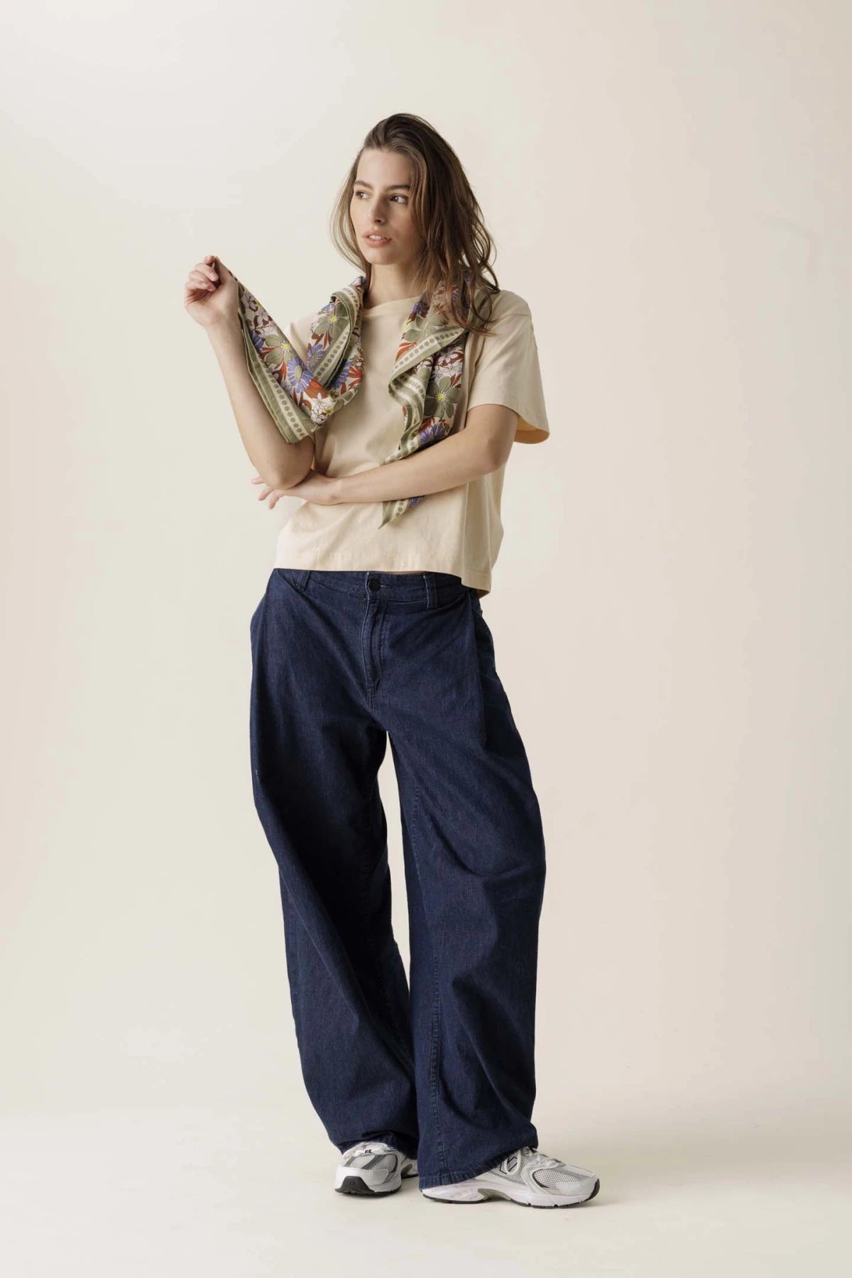 Big foulard Latika - Bouquet macadamia