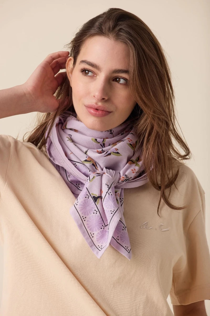 Big foulard Latika - Cerisier lilas