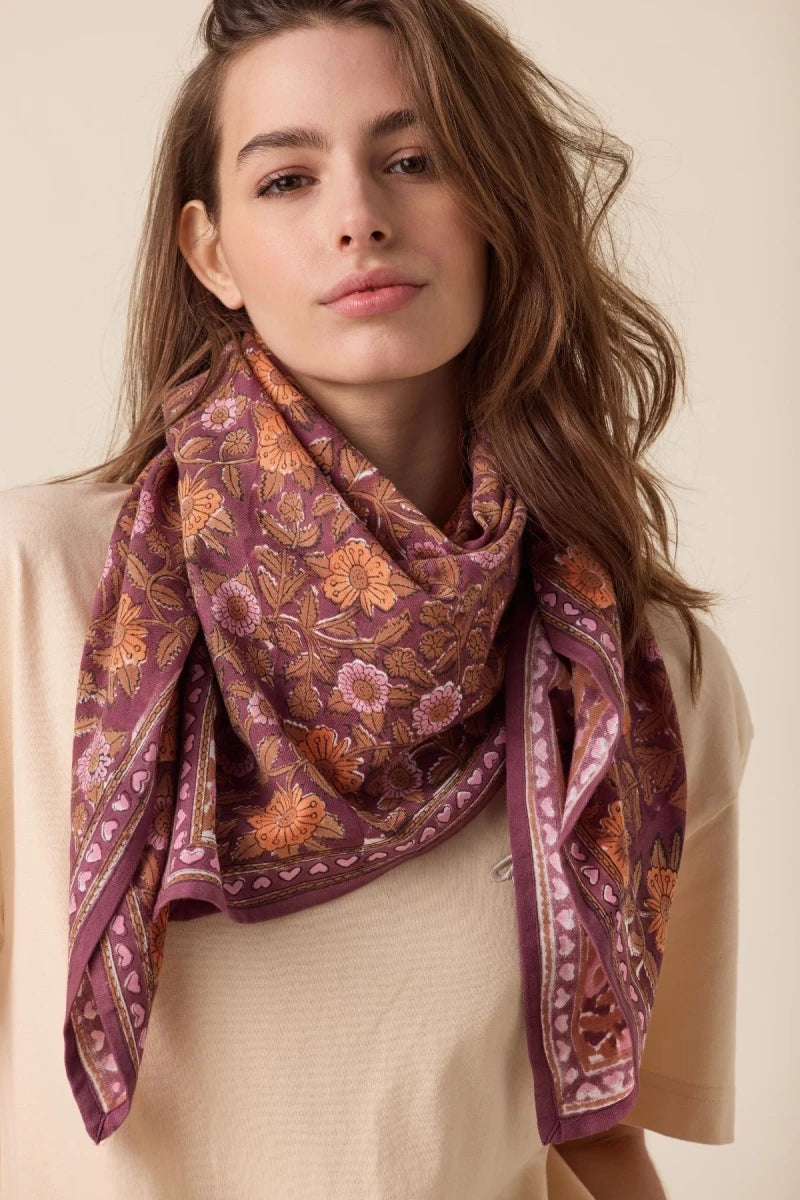 Big foulard Latika - Coeur truffe