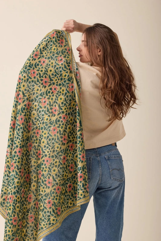 Big foulard Latika - Coeur khaki