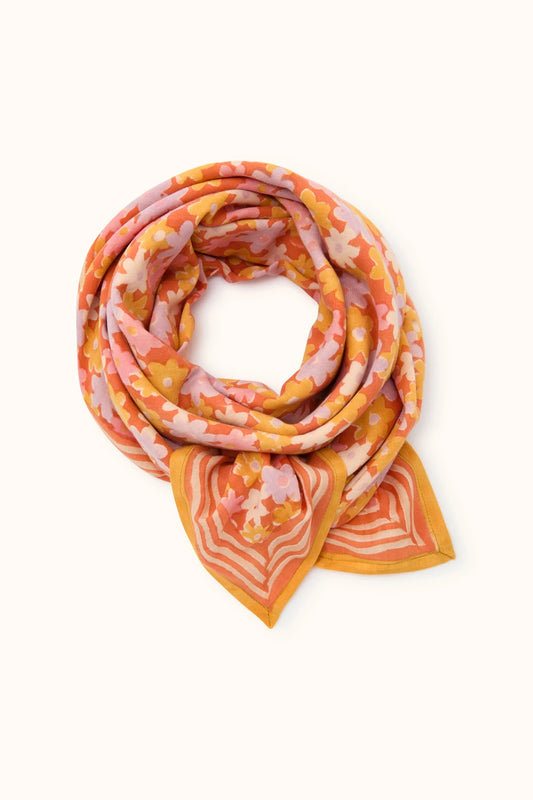 Big foulard Latika - Pâquerette orange