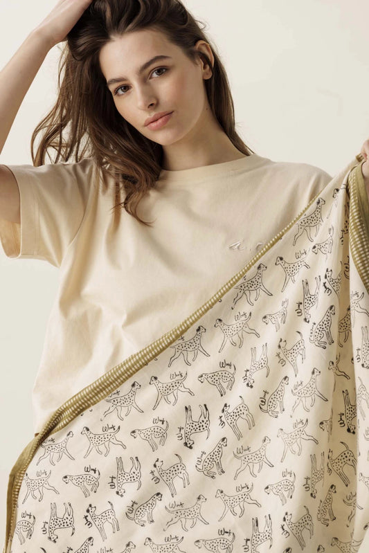 Big foulard Latika - Pongo macadamia — Apaches collections , Lyon
