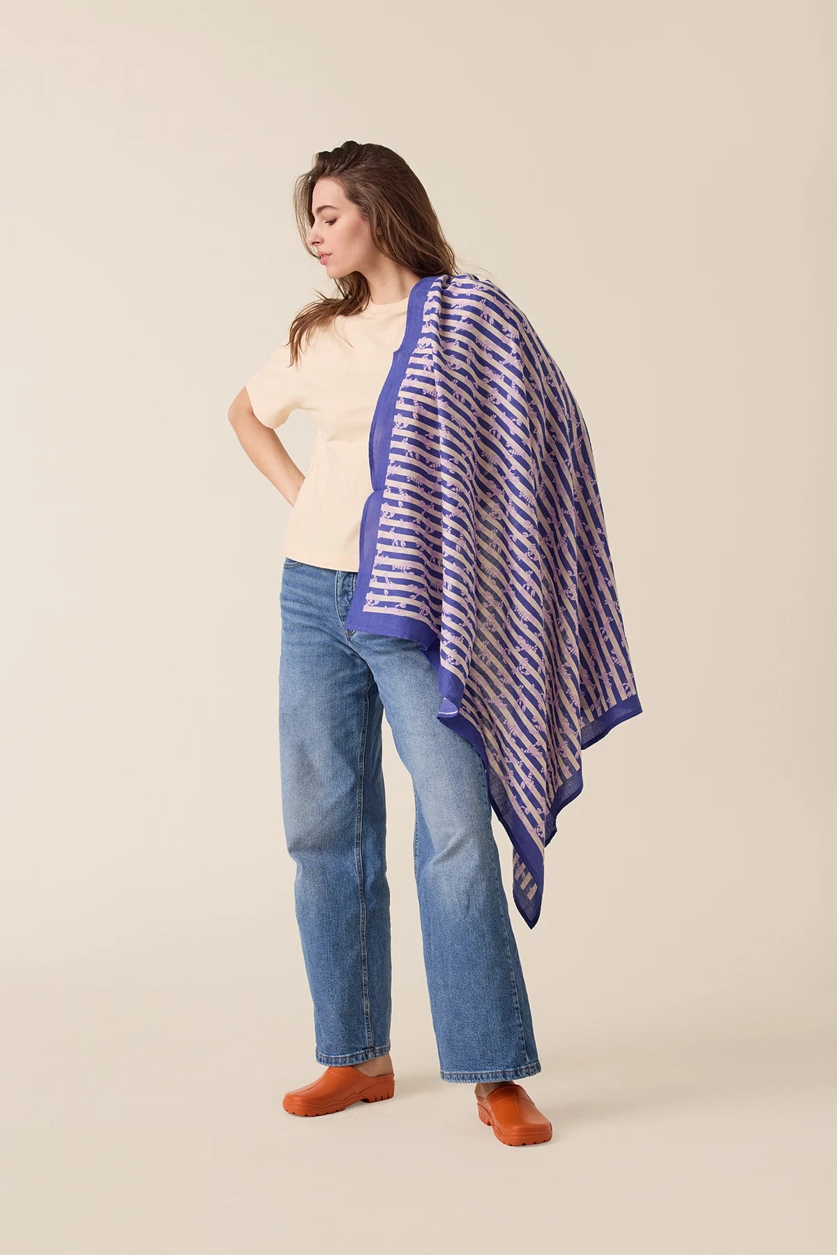 Big foulard Latika - Sebastien mauve