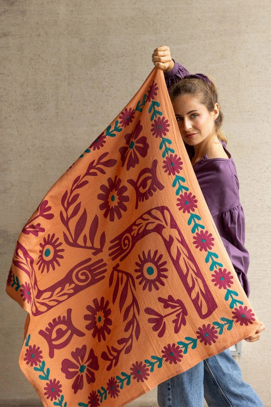 Big foulard Latika Rita - Rust — Apaches collections , Lyon